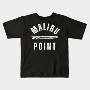 Surfing at Malibu Point Kids T-Shirt